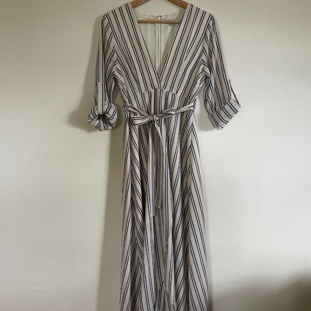 Women's Medium FAVLUX Stripe Maxi Wrap Dress